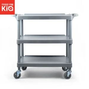 플라스틱 운반 3단 서빙 카트 식당/대차/보관/웨건/어린이집/미용/수납/매장/유치원/보조/트롤리/배식/공장