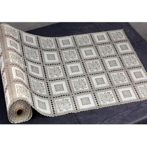 부드러운 브유행라운 네모꽃무늬 레이스시트 pvc장식매트