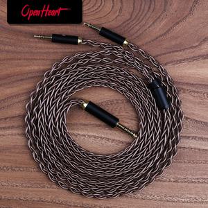 OPENHEART Kingwood 8 코어 Litz OCC 헤드폰 케이블 1  2 잭 듀얼 3.5/2.5/4.4mm/XLR 순수 구리 밸런스드