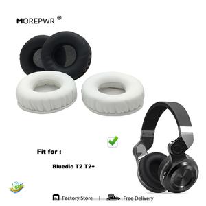 Morepwr Bluedio T2 T2  헤드셋 부품 용 새 업그레이드 교체 용 이어 패드 가죽 쿠션 벨벳 귀마개 슬리브