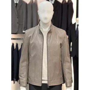 [바쏘옴므]베이지_이태리 천연양가죽 라이더 집업 블루종 점퍼 WSY3UA83A