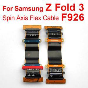 Z Fold 3 5G 마더 보드 커넥터  Z Fold3 F926B F926U F926N 스핀 축 플렉스 케이블 교체 부품 용 LCD 디스