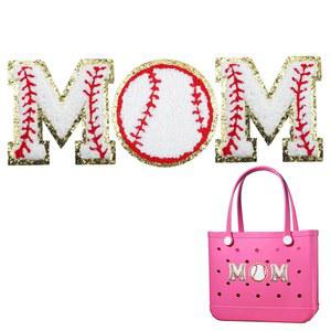 BOGG 가방 액세서리를 위한 플라워 자수 부적 - 비치 토트백 장식