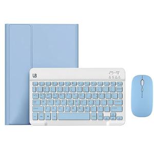 무선 케이스 에어 아이패드 블루투스 3세대 파스텔 키보드 케이스+키보드+마우스 세트 휴대용