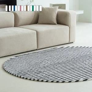 [인룸]세일러 스트라이프 소프트 타원형 러그 카페트 6COLOR