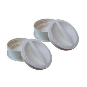 휴대용 AC 통풍구용 모바일 듀얼 사이즈 벽걸이 커넥터 6인치 및 6 5인치 호스 호환 흰색 커버 플러그 포함 전방향 2팩