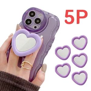 하트 미러 스마트톡 핸드그립 휴대폰거치대 손잡이 5P