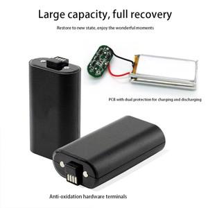 Xbox One 무선 컨트롤러 게임 패드 용 1400mAh 교체 배터리 팩(Type-C 충전 케이블 포함)