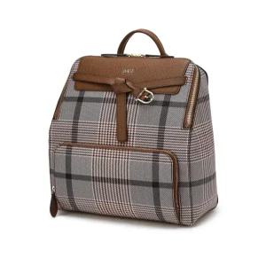 닥스 액세서리 25FW [EDINBURGH] 브라운 빅 모던 체크 벨트장식 백팩 DCBA5F676W2