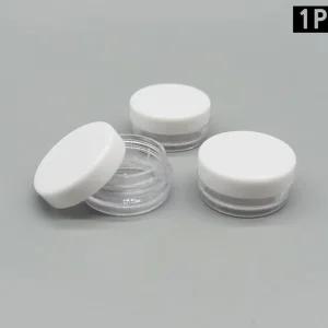 화장품 공병 투명 크림용기 2g 라운드흰색병 립밤 미