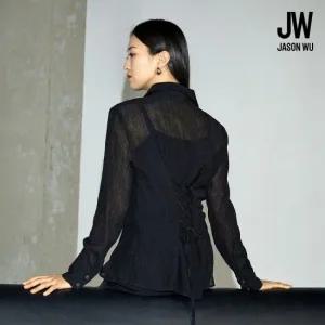 제이슨우 25FW Demi 크링클 백 레이스업 셔츠 2종
