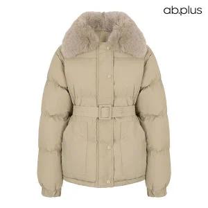 에이비플러스 ab.plus 와이드 퍼카라 포켓 벨티드 패딩 점퍼 LSZ1MU83A 912271
