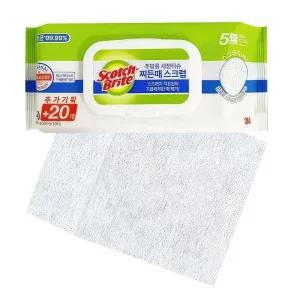 째든때 기름때 인덕션 청소용 물티슈 60P 찌든때 세정 일회용 얼룩 제거