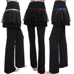 여성댄스복 라인댄스복 하의 치마바지 나팔바지 에어로빅복 스포츠댄스 밸리댄스복