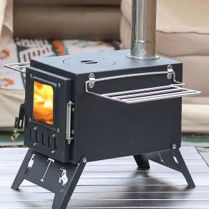 캠핑 화목 난로 장작 여행용 소형 나무 접이식 휴대용 스토브 텐트 난방 바베큐