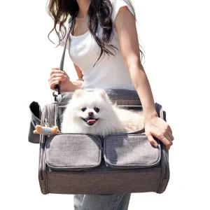 퍼피허그 토토캐리 강아지 이동 가방 고양이 애견 캐리어 산책가방 기내용 컨넬 카시트 외출 슬링백 크로스백