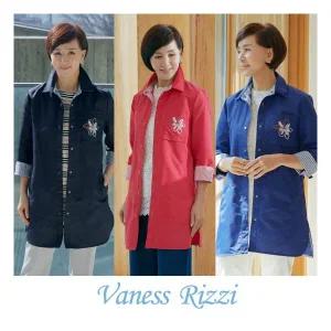 바네사리찌 엄마옷 마틸다 자켓 스트라이프 배색 허리 벨트 카라넥 중년여성 60대 50대 40대 선물