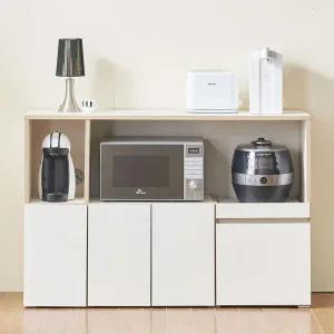 아트박스/벨리카가구 피트 1200 주방 전자 렌지대 밥솥 다이 수납 렌지장