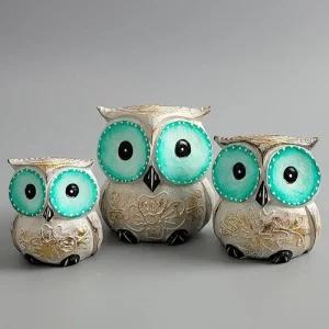 [LF0ON1N7_58]목각 나무 부엉이 부엉이소품 장식소품 3P