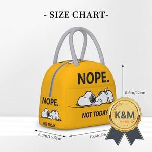 대용량 스누피 노프 학교 보온 쿨러 절연 도시락 가방 액세서리