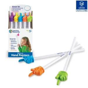 러닝리소스 손가락 포인터 레인보우 지시봉 발표 수업 핸드포인터 (38cm 10개세트)