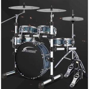 아사나시 드럼 세트 실리콘 2구 심벌즈 ASANASI 가정용 5드럼 드럼연습 방음