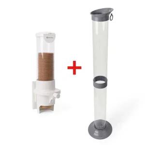 [MEIJK593_58]종이컵수거함디스펜서 수거함 2종세트