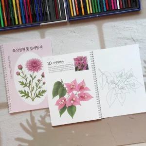 어른 컬러링북 꽃그림 색칠공부 어르신 시니어 치매예방 힐링 미술 취미