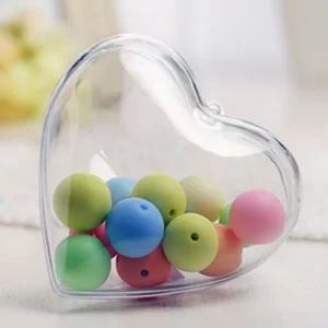 하트 모양 투명 캡슐 케이스 만들기 꾸미기 10cm 1개
