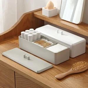 뚜껑 있는 감성칸막이 수납함