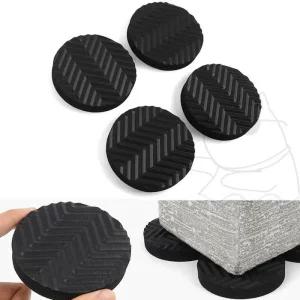 진동방지패드데일리 4P 고무판 소음 세탁기 검정색 건조기
