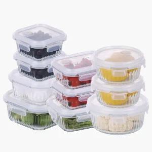 네오플램 웨이브락 내열유리 밀폐용기 V(스팀홀) 알뜰 10종 세트