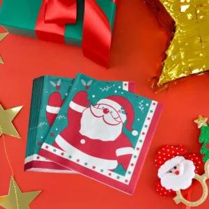 성탄절 테이블 냅킨 산타 장식 데코 소품 크리스마스/고급/코디/데코용/디자인/파티용/플레이팅/가정용