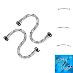 세면기 고압호스 60cm 2개 수도 연결관 욕실 세면대 호스/고압/호수/수전/연결/스텐/스틸/급수/스테인레스