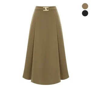 [롯데백화점]티뷰 버클 밴딩 A라인 롱기모 스커트_V5D-CSK001