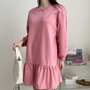 빅사이즈 508 맨투맨핏셔링캉캉원피스 DYYV095