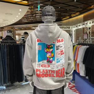 [AK수원점] [더블제이디] [남녀공용]뒷면 피규어 부클베어 후드집업 3색 2치