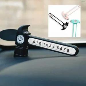 주차 연락처 알림판-비상탈출용망치 겸용 차량비상망치 자동차주차번호판 전화번호알림판