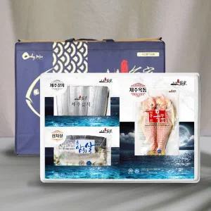 [작심밀도]제주신어가 은갈치+삼치+참옥돔 혼합3호 / 은갈치 대1마리+삼치살 대1쪽+참옥돔 대2마리