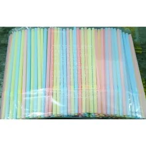 스트로우 쉐이크 파스텔 혼합 7mm x21cm/용기/다회용/1회용품/PET/까페/잔/카페/음료수/나들이/다용도/학교