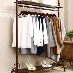 엔틱옷걸이 행거 매장 침실 엔틱 북유럽풍 골드 고급 스탠딩 헹거