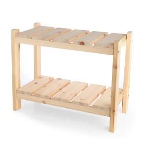 조립형 원목 화분 선반 받침대 베란다 선반대 다이 거실