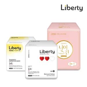 리버티 날개형 생리대 체험팩(니어스킨/센시티브/오가네이처슬림)