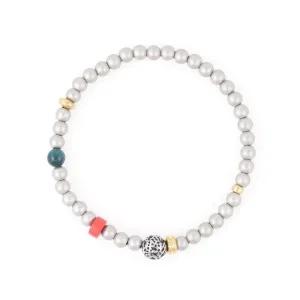 [Jbans]레드블루 포인트 샌디드 써지컬스틸 볼팔찌 (C2501AC1239_SV)