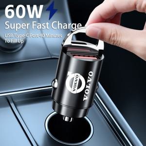 USB C타입 고속 충전 자동차 악세사리  볼보 XC90 V90 V60 V40 S80 S60 S90 C40 V70 C30