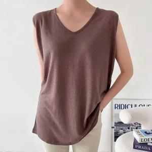 빅사이즈 509 부담없는박시핏린넨나시 DLDV186