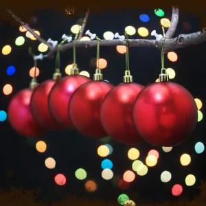 레드 무광볼 6p 세트 (8cm)/크리스마스/트리/장식/볼/오너먼트/성탄절/성탄/츄리/데코/소품/트리장식볼