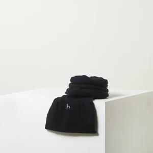 헤지스 남성 25FW [시즌오프][아이코닉] 네이비 케이블 머플러 HZMU5F102N2