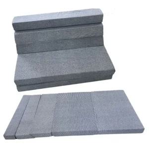5단 스트라이프 블루 접이식 매트리스 바닥 토퍼 퀸 바닥요매트 요매트 접이식토퍼 3단접이식