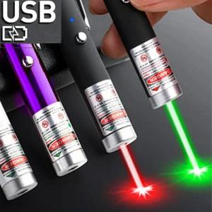 레이저 포인터 USB충전식 그린빔 팬 PPT 레이저빔 미니 반려묘 프리젠터 지시봉 사무실